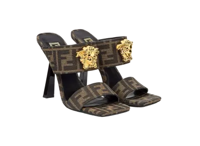 FENDI x Versace Fendace FF Jacquard Mules