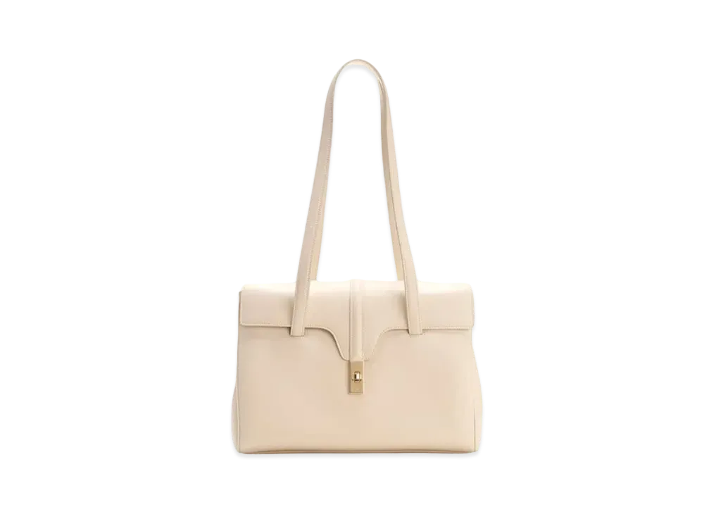 CELINE Medium Soft 16 Bag in Smooth Calfskin "Ivory"