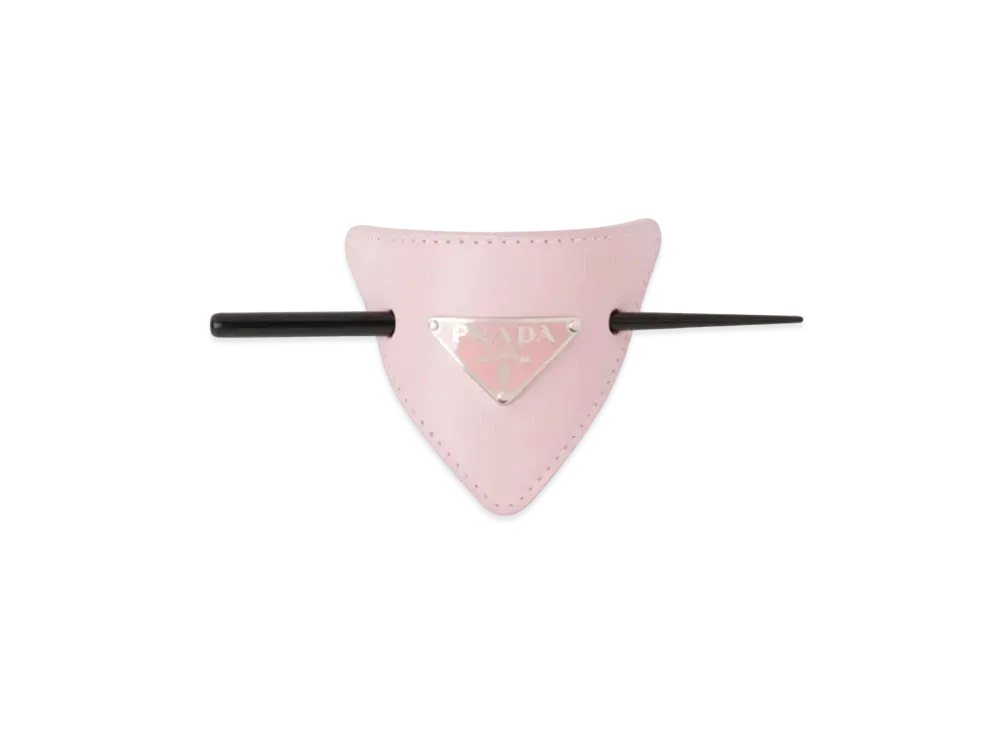 PRADA Leather Hair Clip "Pink"