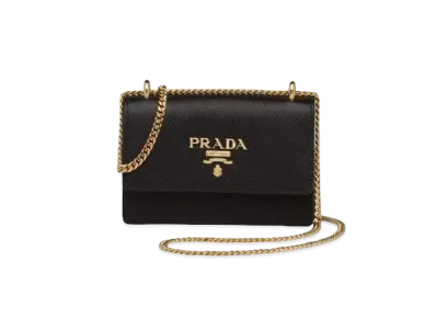 PRADA Saffiano Leather Card Holder "Black"