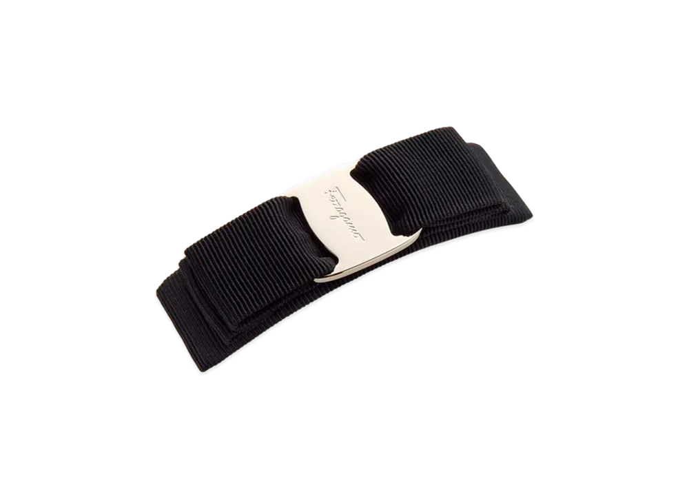 Salvatore Ferragamo Ribbon Hair Clip "Black/Gold"
