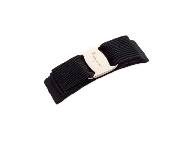 Salvatore Ferragamo Ribbon Hair Clip "Black/Gold"