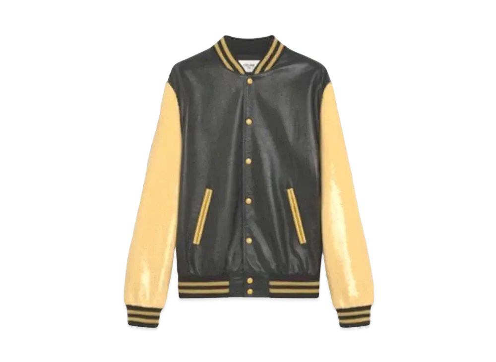 CELINE Rectangle Tededy Blouson / Soft Lambskin "Black/Yellow"