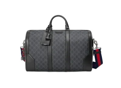 GUCCI GG Supreme Carryion Duffel Bag "Black/Grey"
