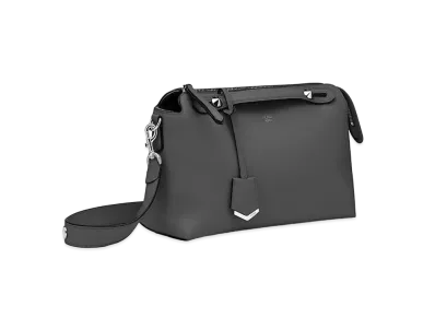FENDI By The Way Medium Leather Boston Bag "Black"