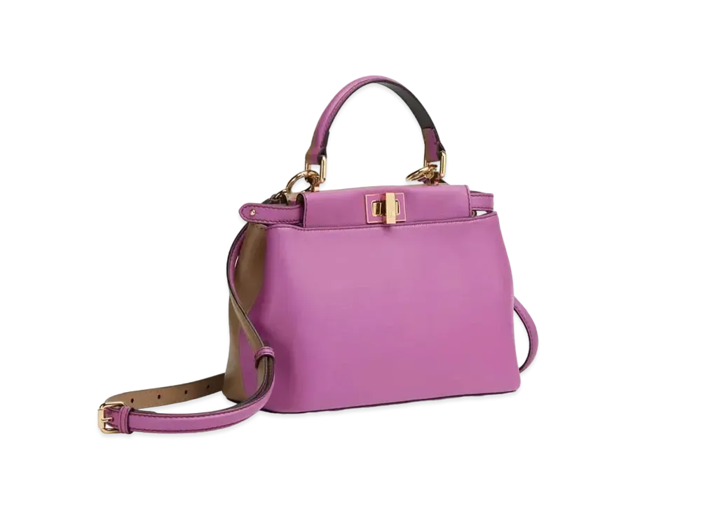 FENDI Peekaboo Mini & Leather Bag "Purple"