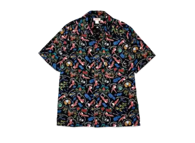 THE REAL McCOY'S COTTON HAWAIIAN SHIRT / FLYING TIGERS "Black"