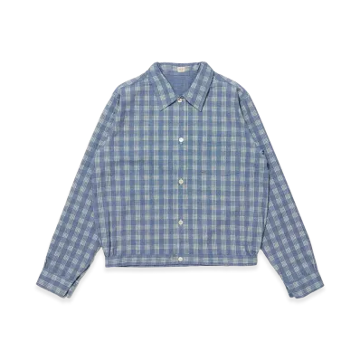 T.T Taiga Takahashi LOT.319 Palaka Jacket "Discharged Indigo Plaid"