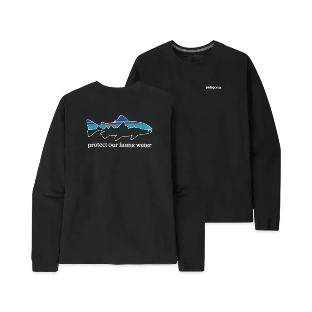 Patagonia Men's Longsleep Home Water Trout Responsibility "Black"
