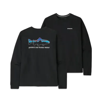Patagonia Men's Longsleep Home Water Trout Responsibility "Black"