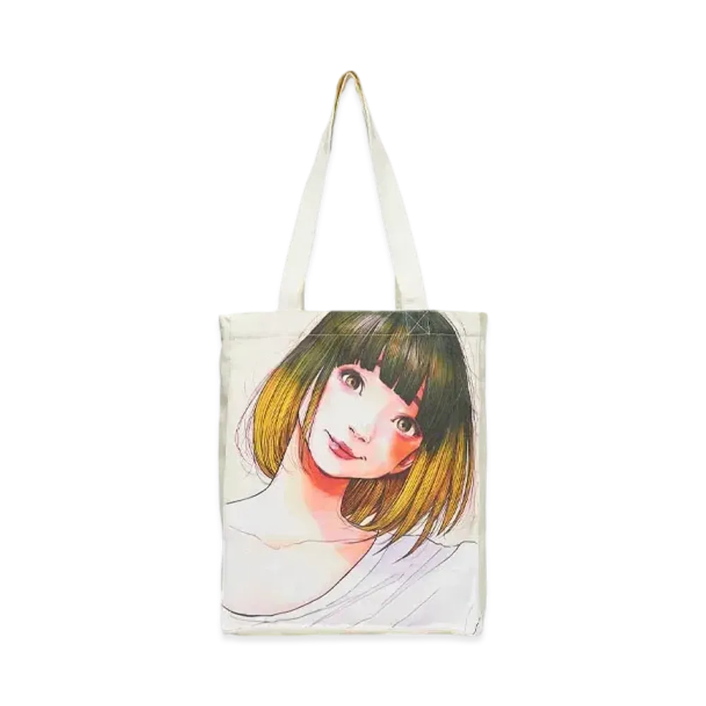 graniph x Inio Asano Cover Girl Square Tote Bag S "Off White"