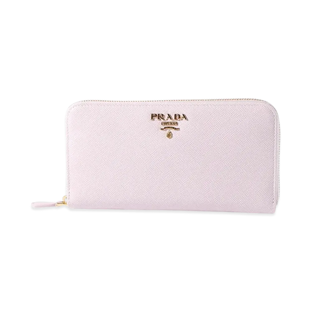 PRADA Saffiano Multicolor Round Wallet "Pink"