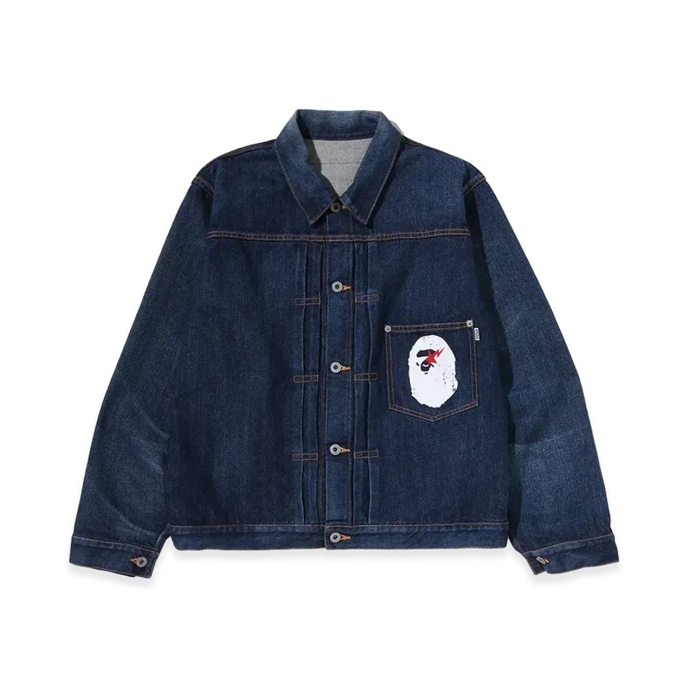 A BATHING APE Ape Head Denim Jacket "Indigo"