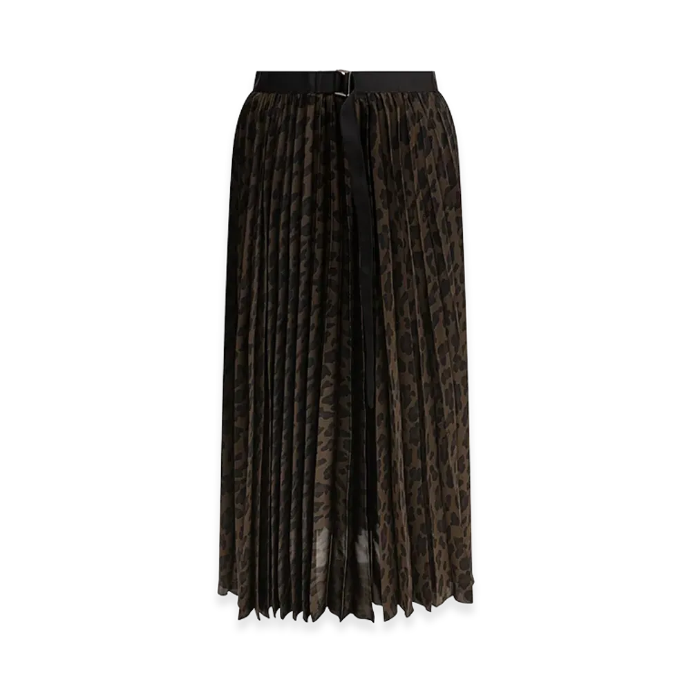 sacai Women's Leopard Skirt "Brown"