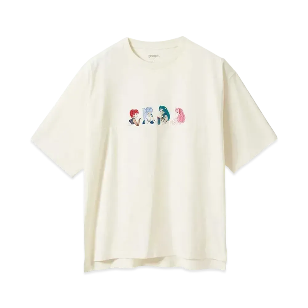 graniph x Urusei Yatsura Tea Time Big Silhouette T-Shirt "Off White"
