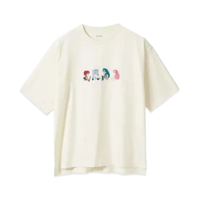 graniph x Urusei Yatsura Tea Time Big Silhouette T-Shirt "Off White"