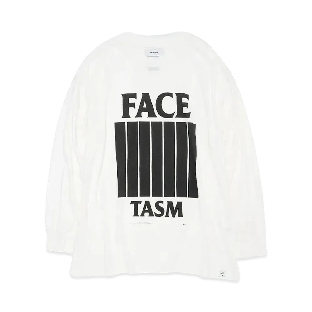 FACETASM 7 BARS LONG SLEEVE TEE "WHITE"