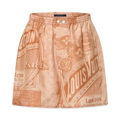 Louis Vuitton Vintage Print Boxer Shorts "Beige"