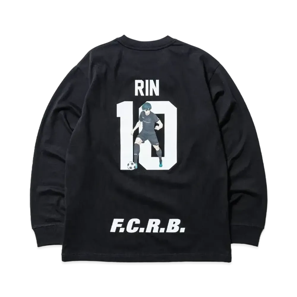 F.C.Real Bristol x BLUE LOCK L/S Tee RIN "Black"