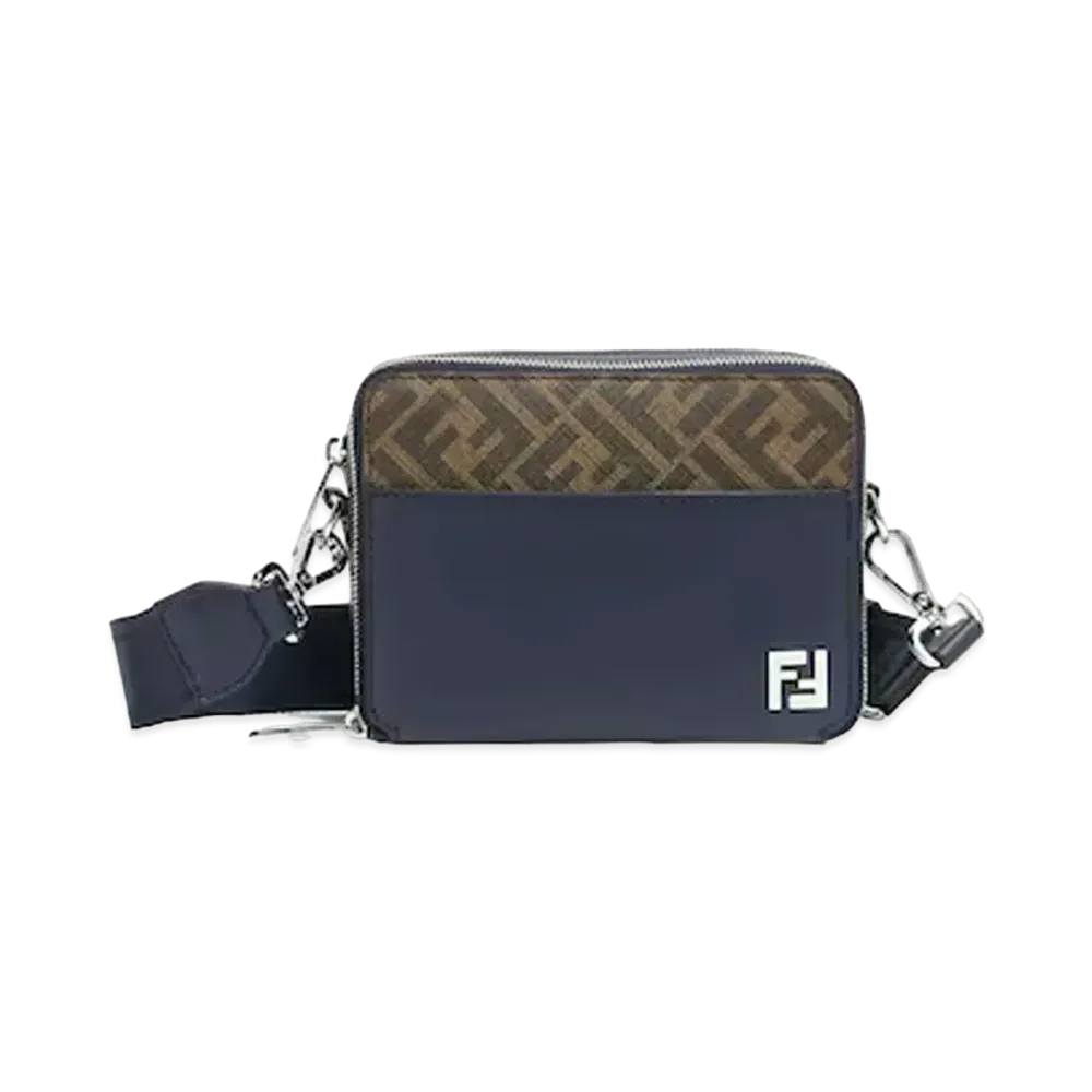 FENDI Squared FF Camera Case Organizer "Blue"