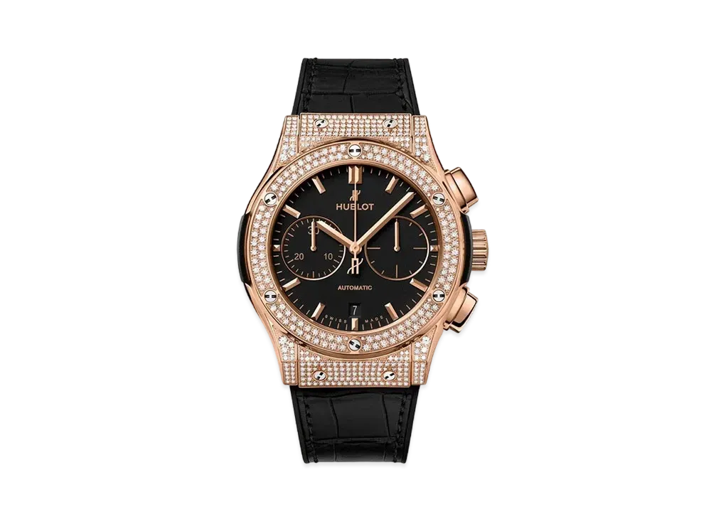 HUBLOT Classic Fusion Chronograph King Gold Pave 45mm