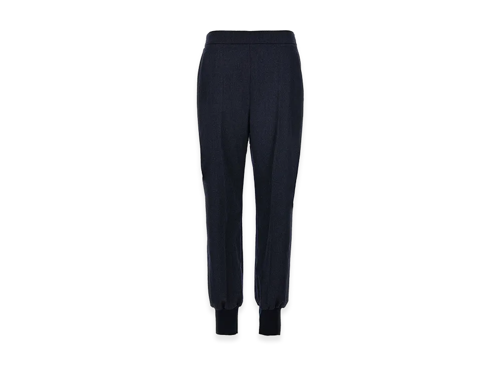 STELLA McCARTNEY Women's Wool Flannel Jogger "Dark Blue"