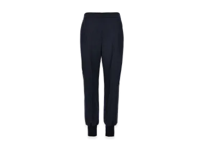 STELLA McCARTNEY Women's Wool Flannel Jogger "Dark Blue"