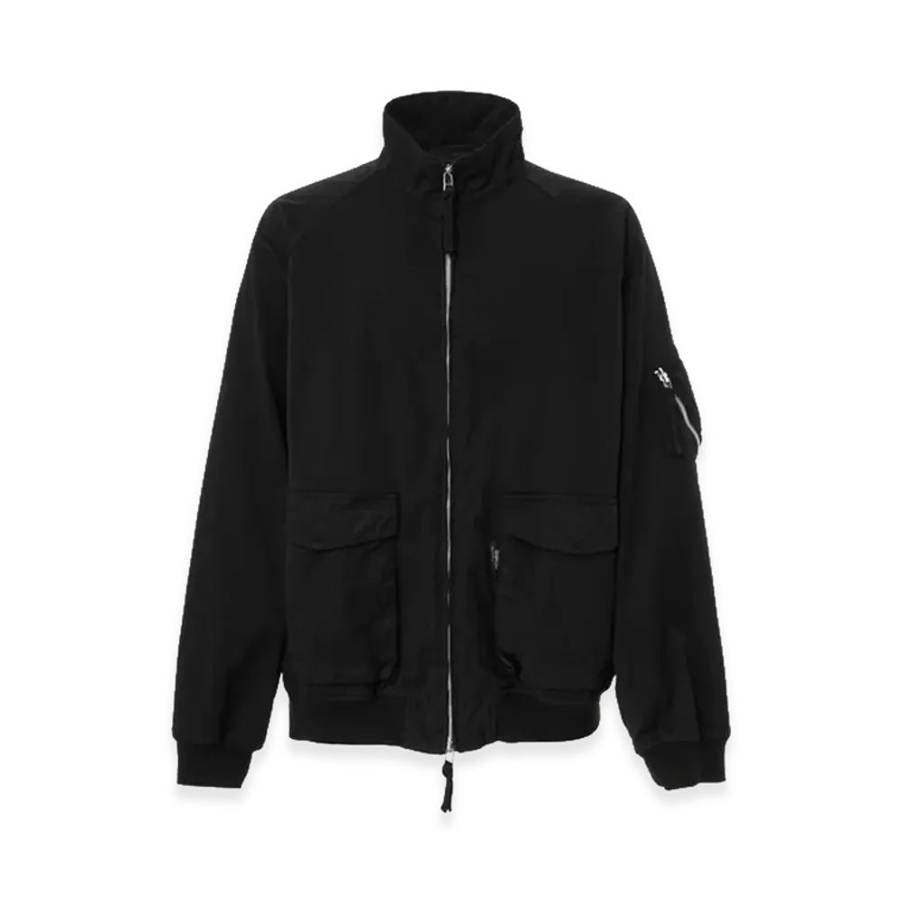COMME des GARCONS HOMME Nylon Twill Over Dye Militaly Jacket "Black"