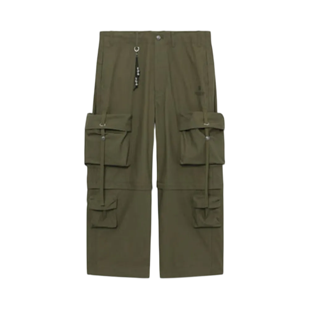 A BATHING APE Bape Black Wide Cargo Pants "Green"