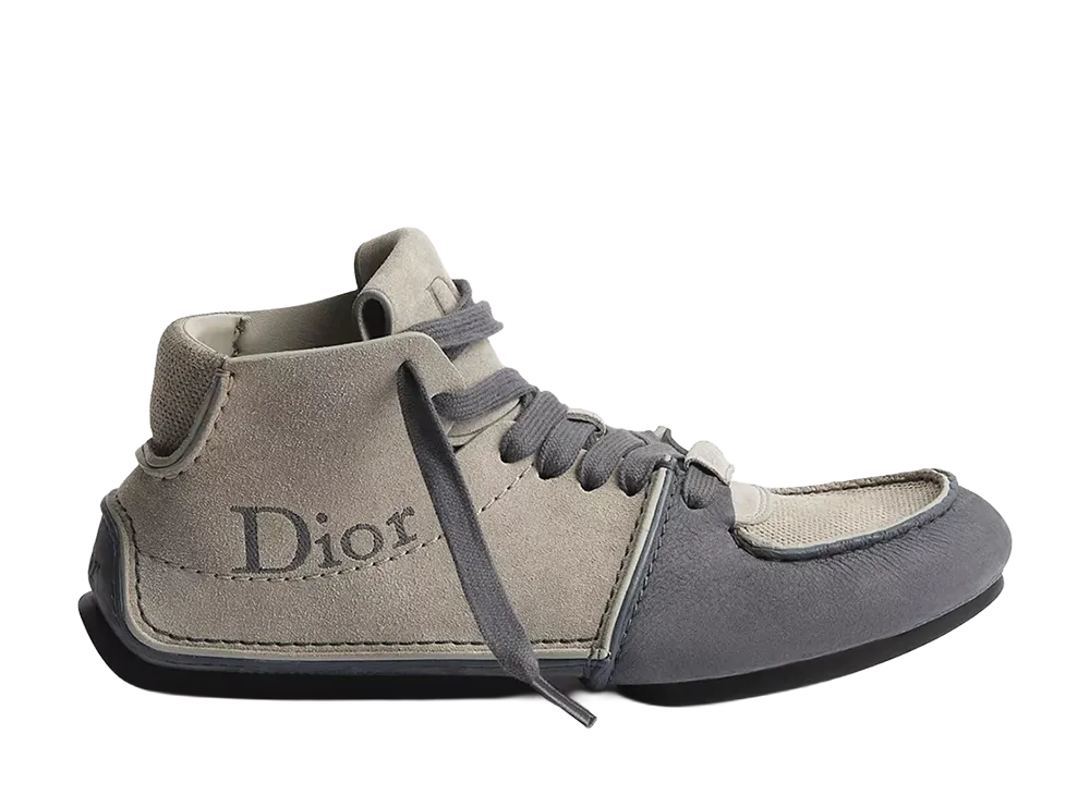 Dior Roadie Lace-Up Boot Nubuck and Suede Calfskin "Gray"
