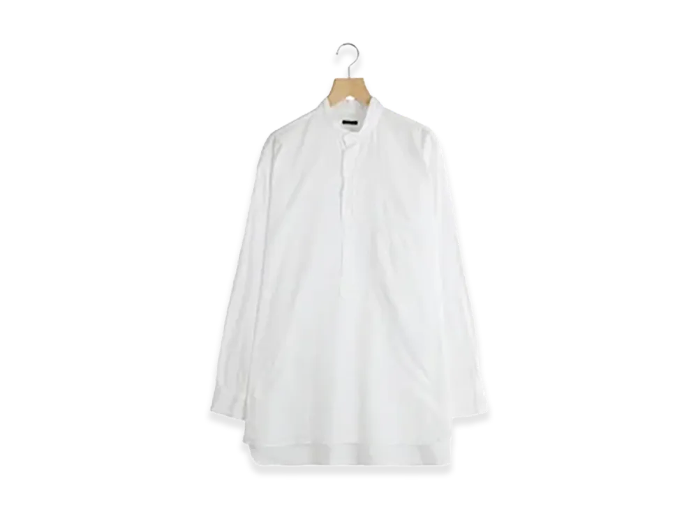 COMOLI Muslin Pullover Shirt "White"