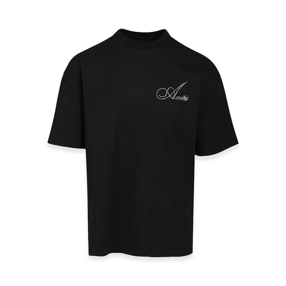 AMIRI Cryst Script Logo LJ Skate Tee "Black"