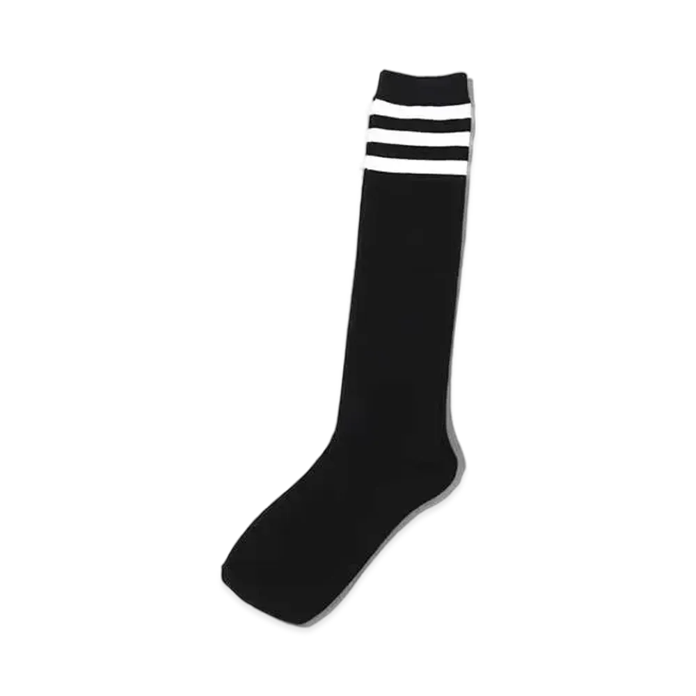 atmos pink Monotone Line High Socks "Black"