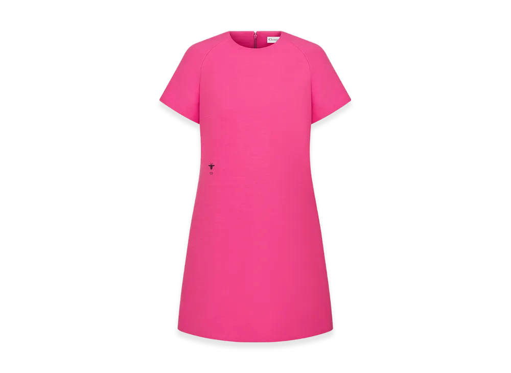 Dior Women's Straight Dress Wool Silk "Pink"