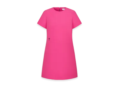 Dior Women's Straight Dress Wool Silk "Pink"