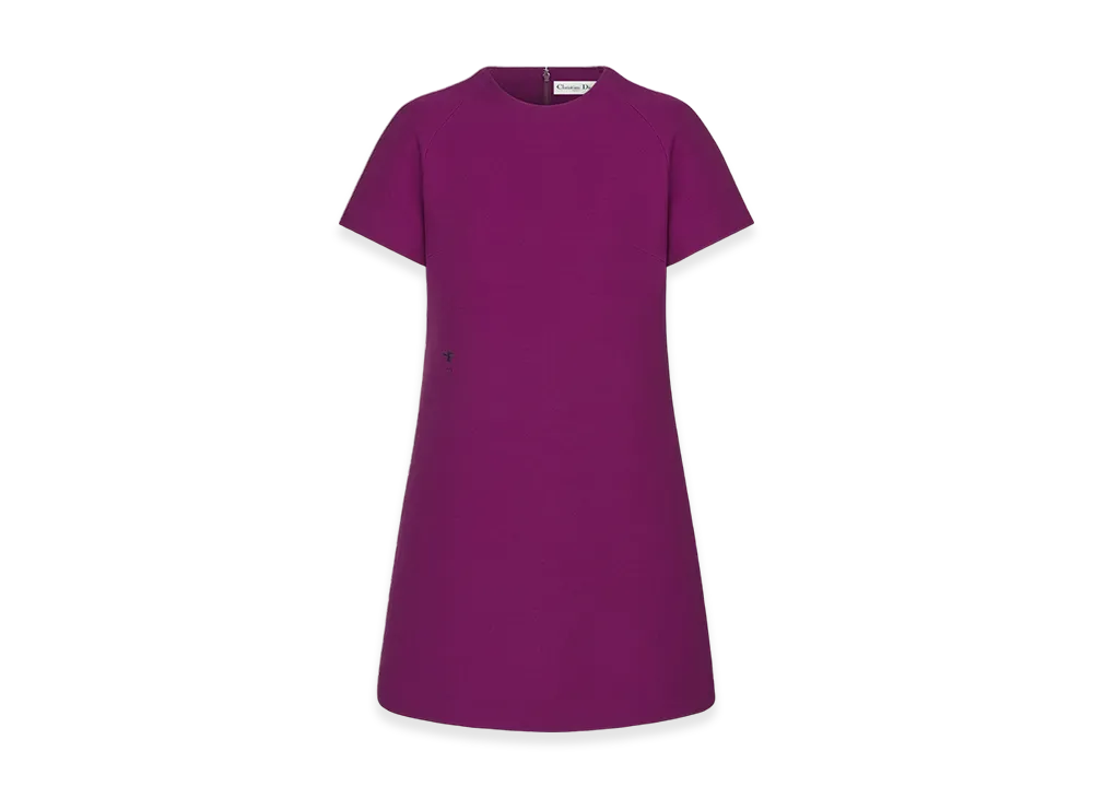 Dior Women's Straight Dress Wool Silk "Mulberry"