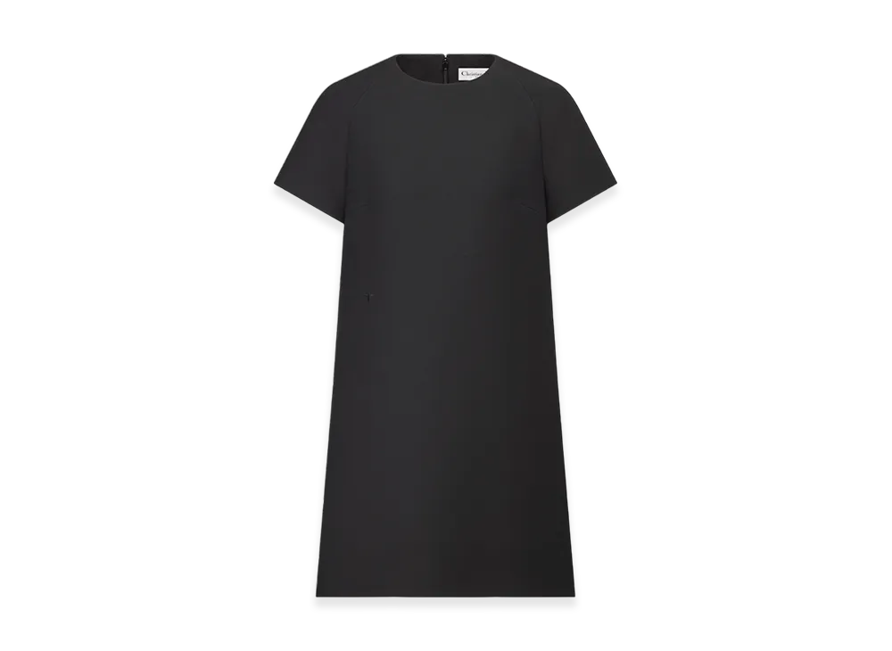 Dior Women's Straight Dress Wool Silk "Black"