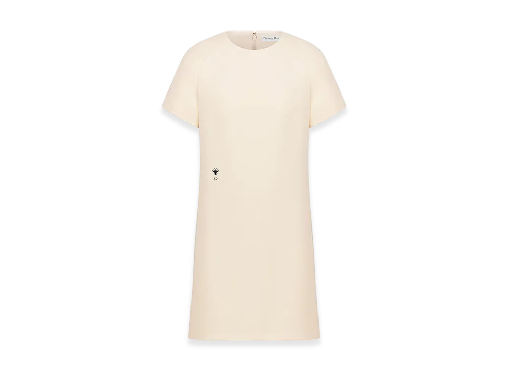 Dior Women's Straight Dress Wool Silk "White"