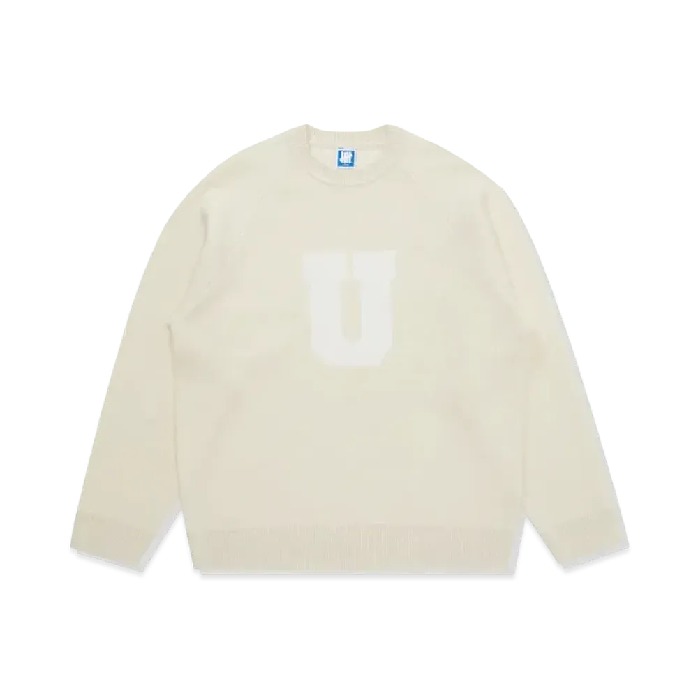 UNDEFEATED Basic Logo Crewneck Sweater "Off-white"