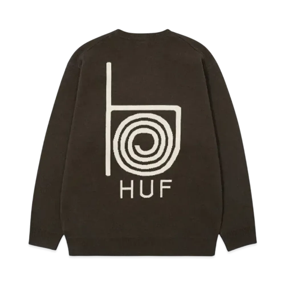 HUF Winter 24 Modal Sweater "Espresso"