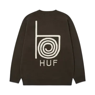 HUF Winter 24 Modal Sweater "Espresso"