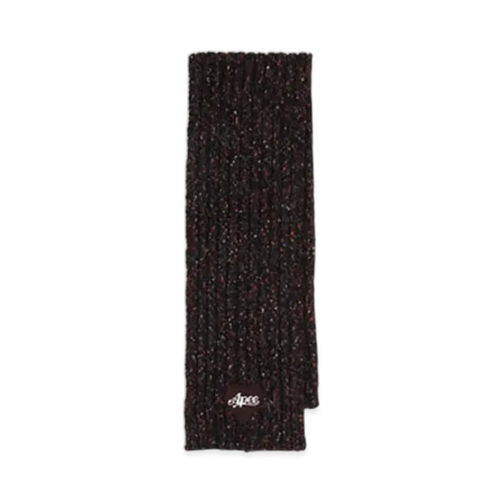 A BATHING APE APEE Knit Badge Scarf "Black"