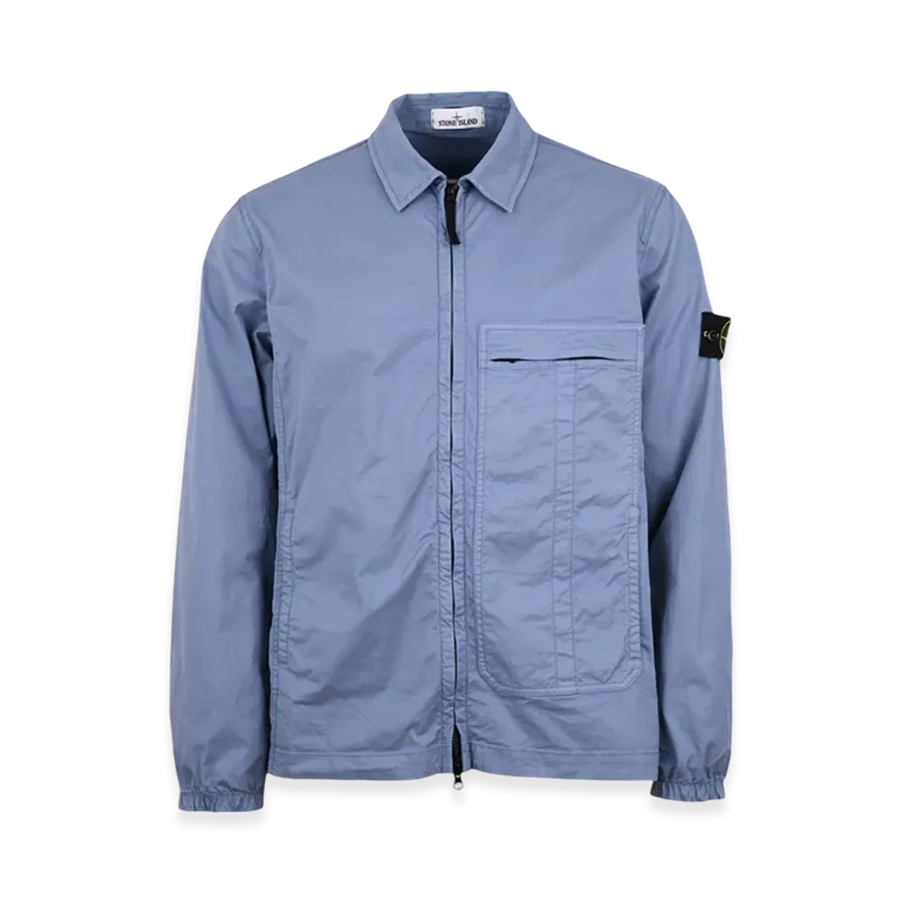 Stone Island 10319 Stretch Cotton Twill Overshirt - 21SS "Powder Blue"