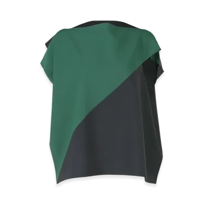 132 5. ISSEY MIYAKE Flat T Bi Color "Viridian/Navy"