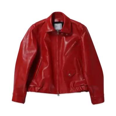 sacai Leather Jacket "Red"