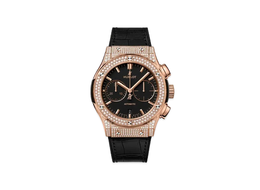 HUBLOT Classic Fusion Chronograph King Gold Pave 42mm