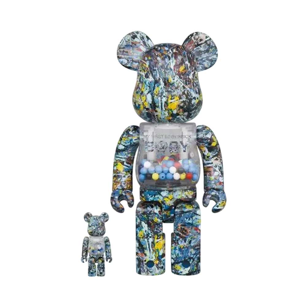 Bearbrick MY FIRST B@BY Jackson Pollock Studio Ver.100% & 400%