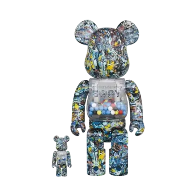 Bearbrick MY FIRST B@BY Jackson Pollock Studio Ver.100% & 400%