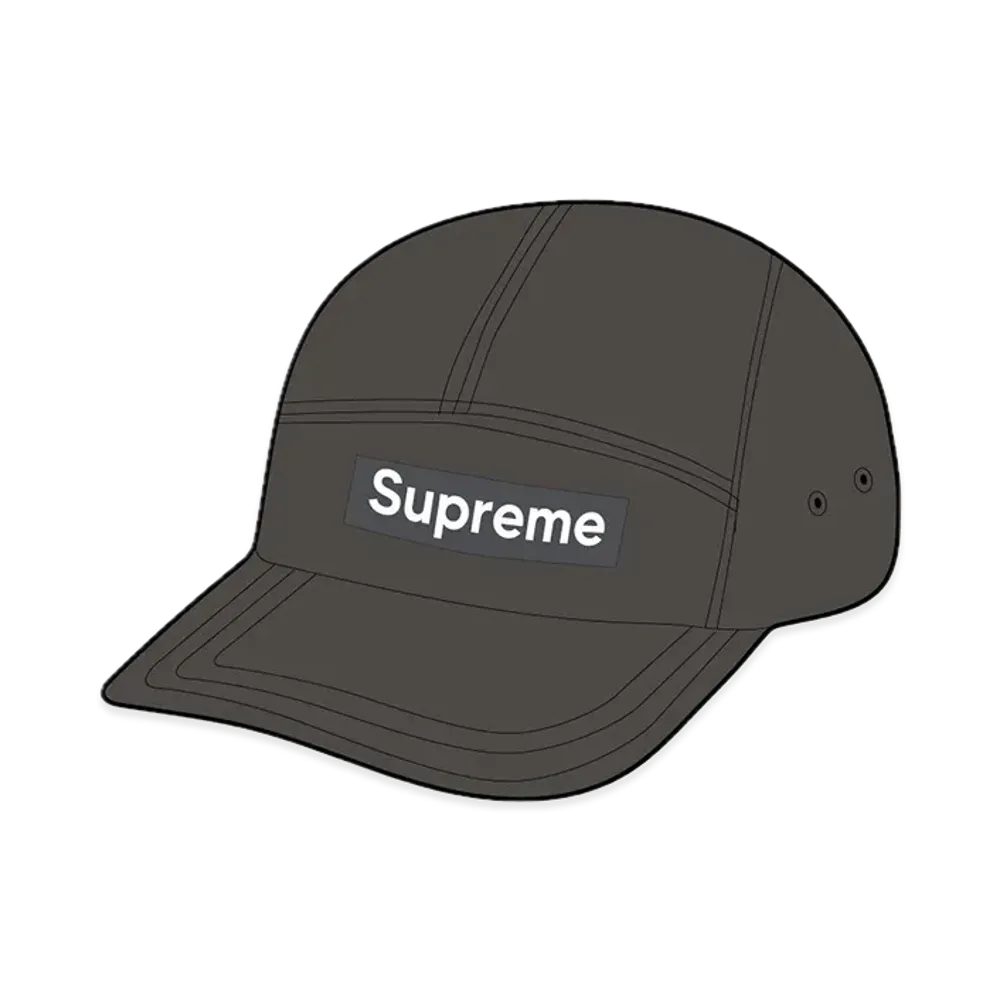 Supreme Glitter Cordura Camp Cap "Black"