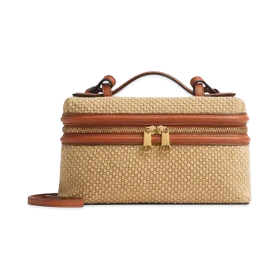 Bottega Veneta Bang Bang Vanity Case "Cane Sugar/Light Wood/Fondant"